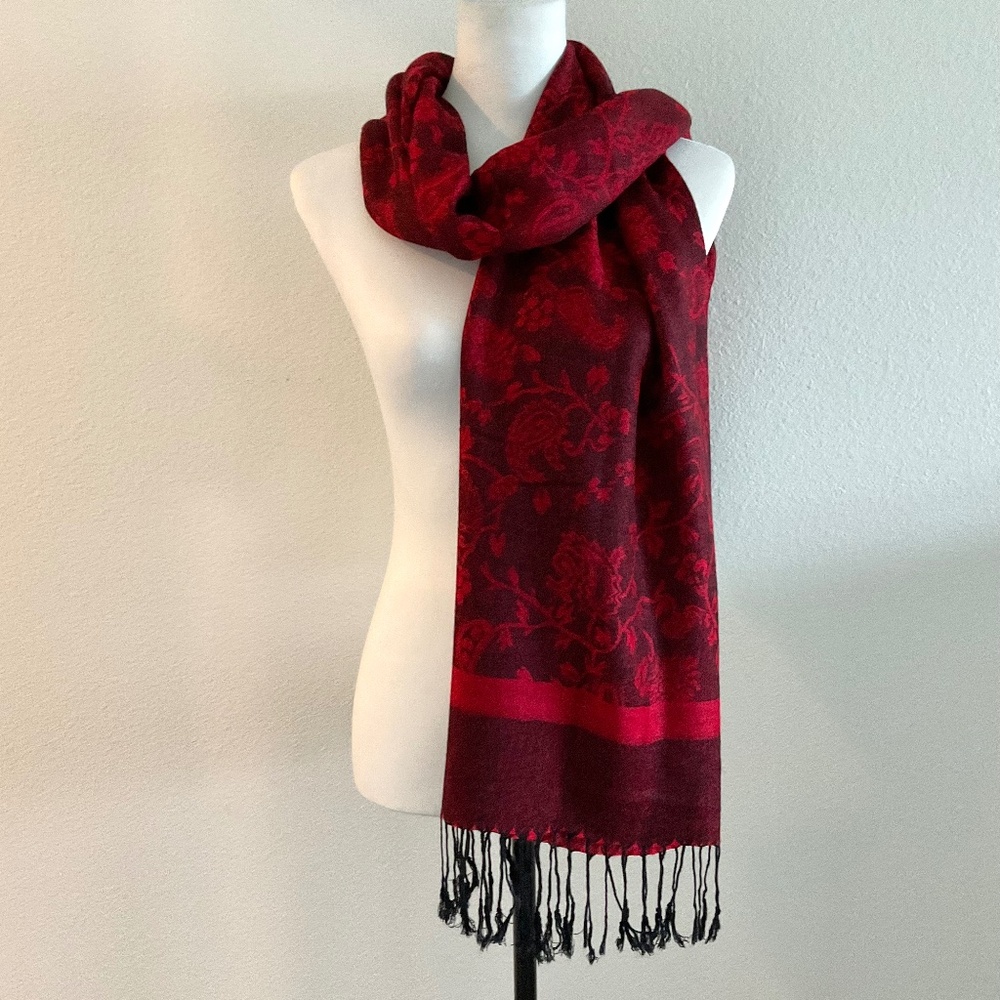 Wrap/ Scarf Large Red & Black